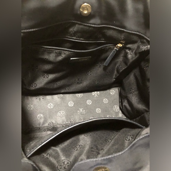 Tory Burch Black Ella Nylon Tote Purse - Picture 11 of 15